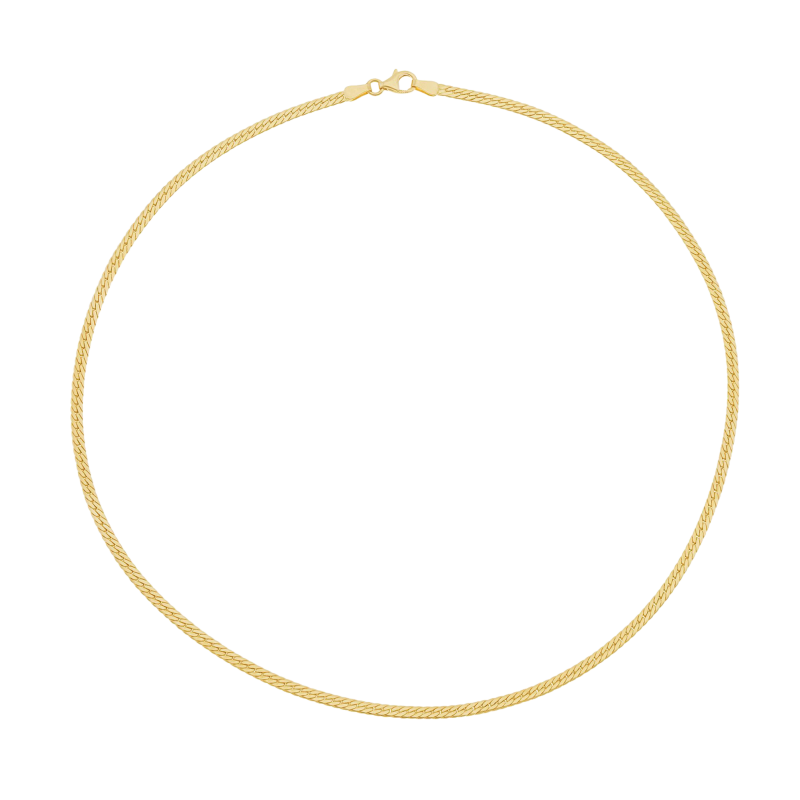 Collier en or jaune, maille anglaise