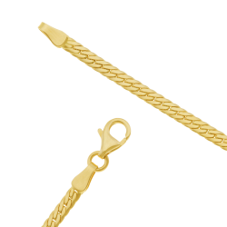 Collier en or jaune, maille anglaise