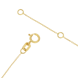 Collier en or jaune, trefle et fer à cheval 