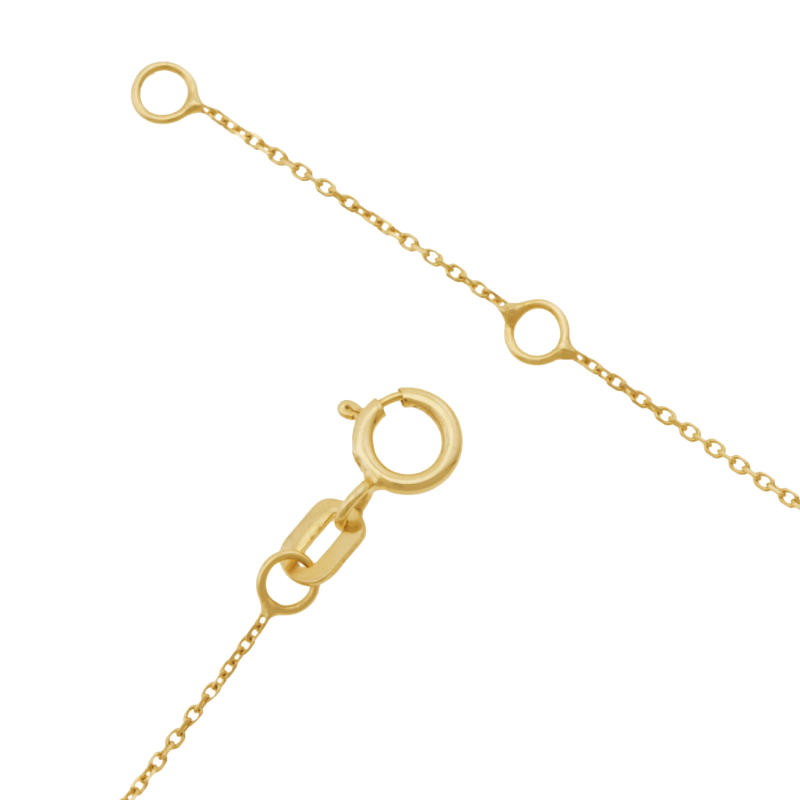 Collier en or jaune, coeurs