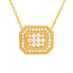 Collier en or jaune et diamants