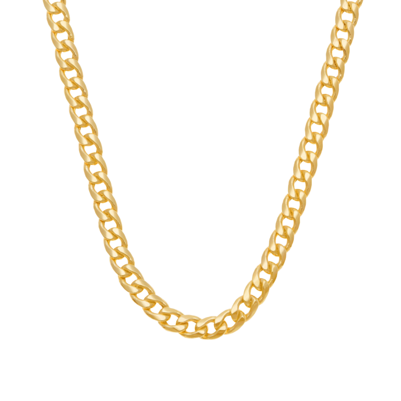 Collier en or jaune maille gourmette