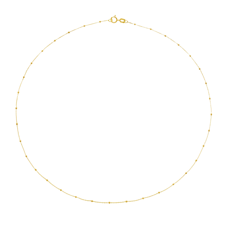 Chaîne en or jaune maille boule 