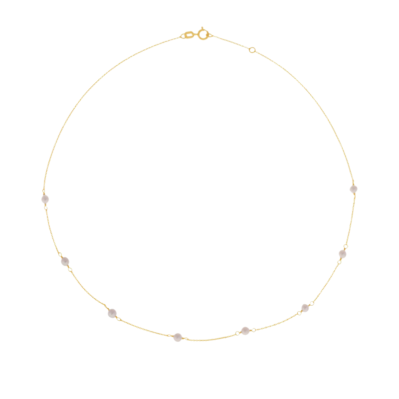 Collier en or jaune et perles de culture
