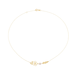 Collier en or jaune et perle de culture