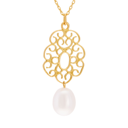 Collier en or jaune et perle de culture