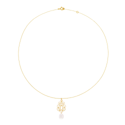 Collier en or jaune et perle de culture