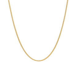 Collier en or jaune, maille pop corn