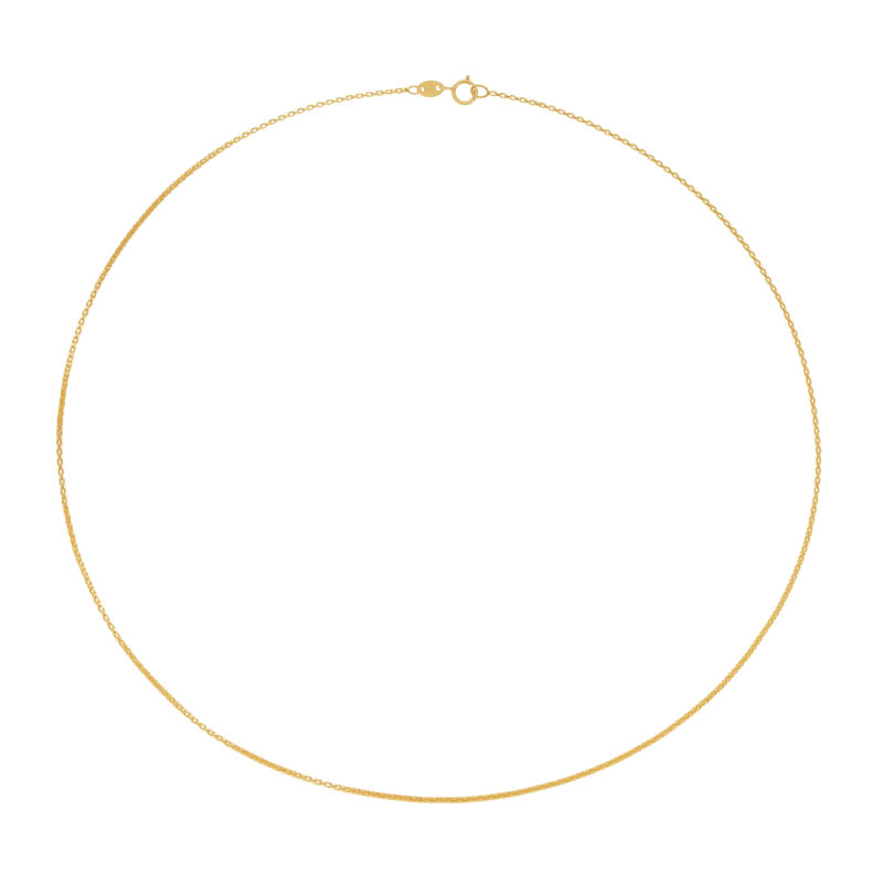 Collier en or jaune, maille pop corn