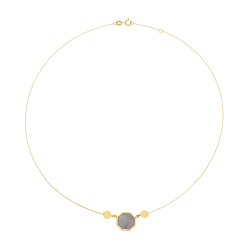 Collier en or jaune et nacre grise