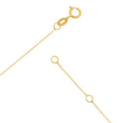 Collier en or jaune et oxydes de zirconium