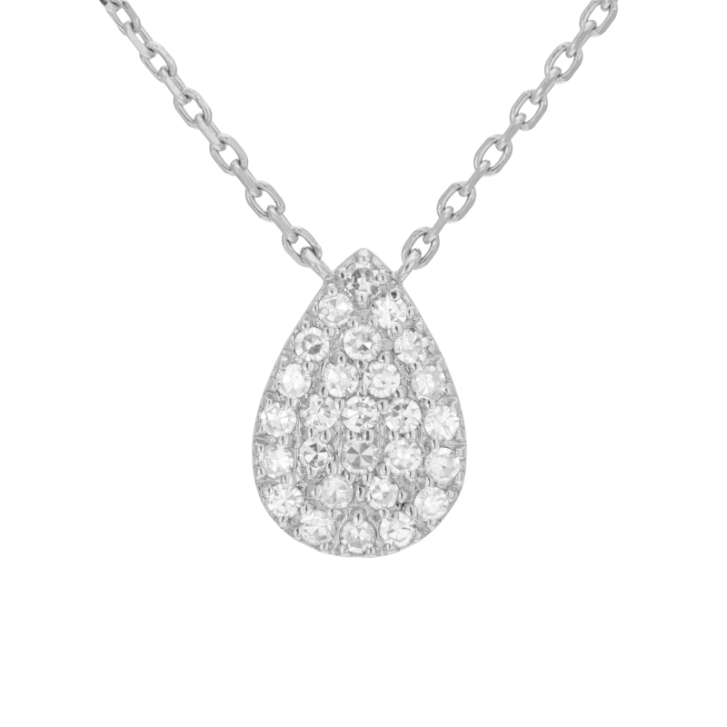 Collier en or gris et diamants