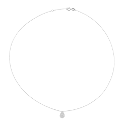 Collier en or gris et diamants