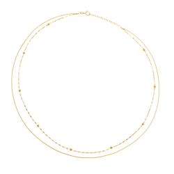 Collier en or jaune, double chaîne