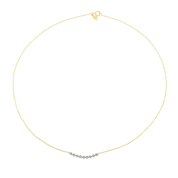 Collier en or jaune et rhodié, diamants
