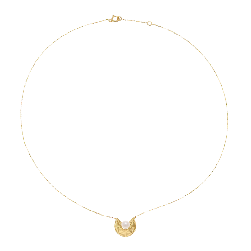 Collier en or jaune et perle de culture