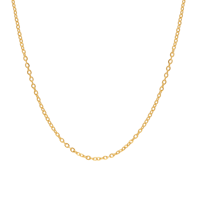 Chaîne en or jaune, maille forçat