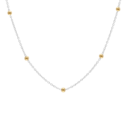 Collier en 2 ors, maille forçat 