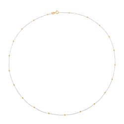 Collier en 2 ors, maille forçat 