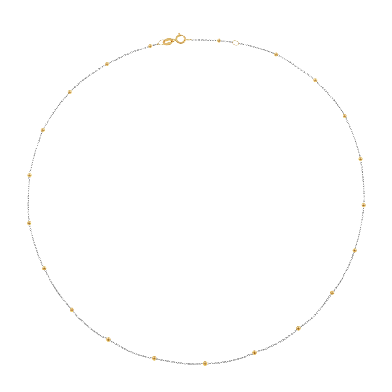 Collier en 2 ors, maille forçat 