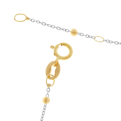 Collier en 2 ors, maille forçat 