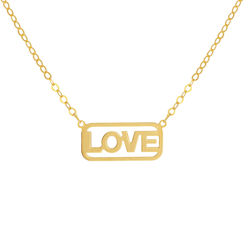 Collier en or jaune, love