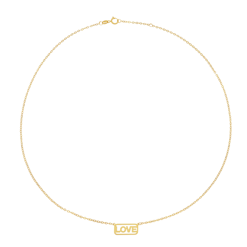 Collier en or jaune, love