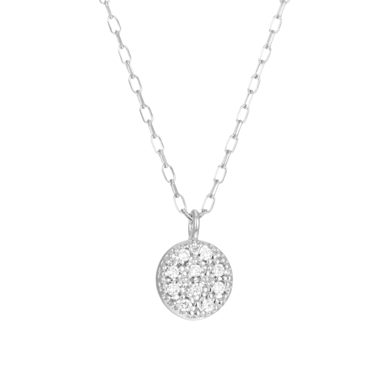 Collier en or gris et diamants