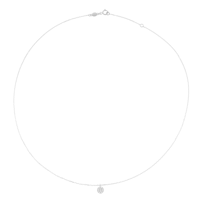 Collier en or gris et diamants