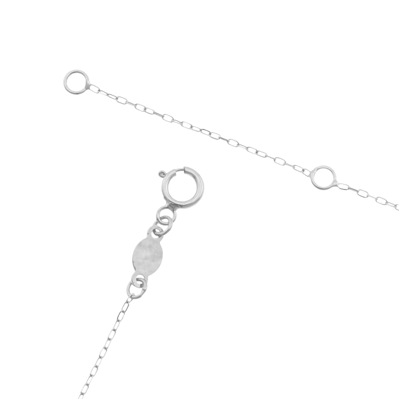 Collier en or gris et diamants