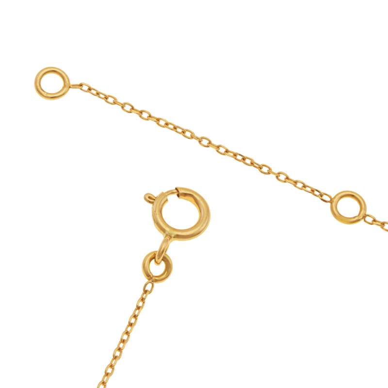 Collier en or jaune, citrines, péridots et améthyste