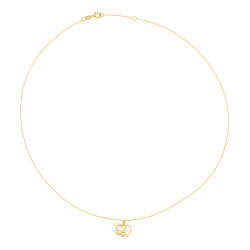 Collier en or jaune et nacre, éléphant