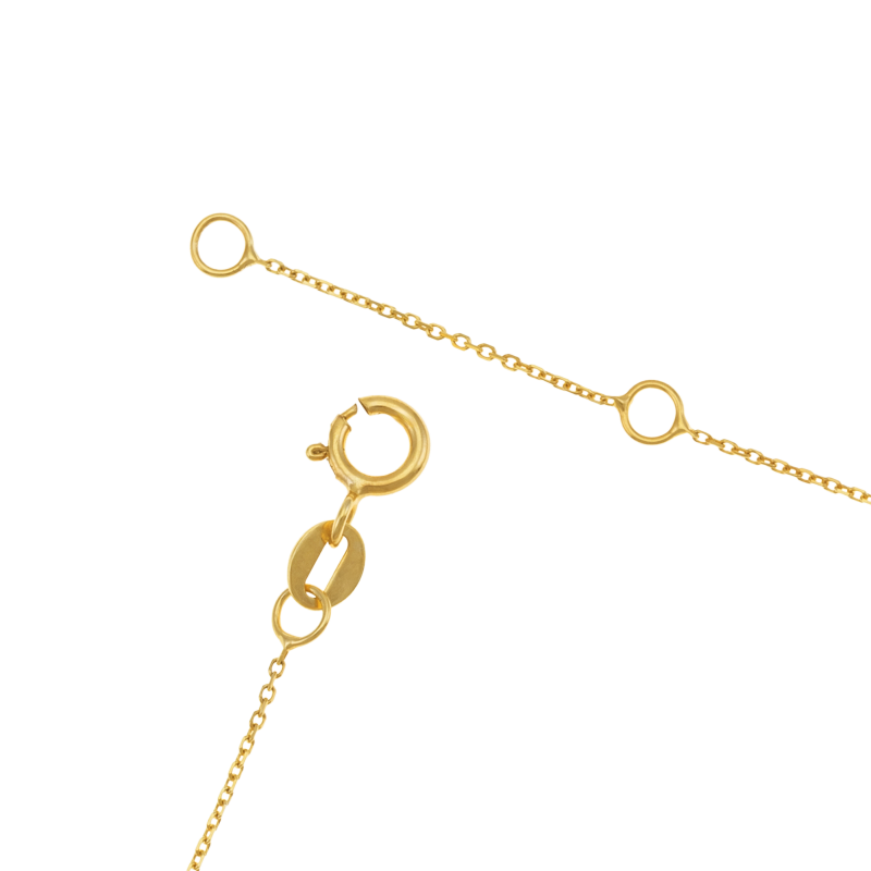 Collier en or jaune et verre de Venise, noir