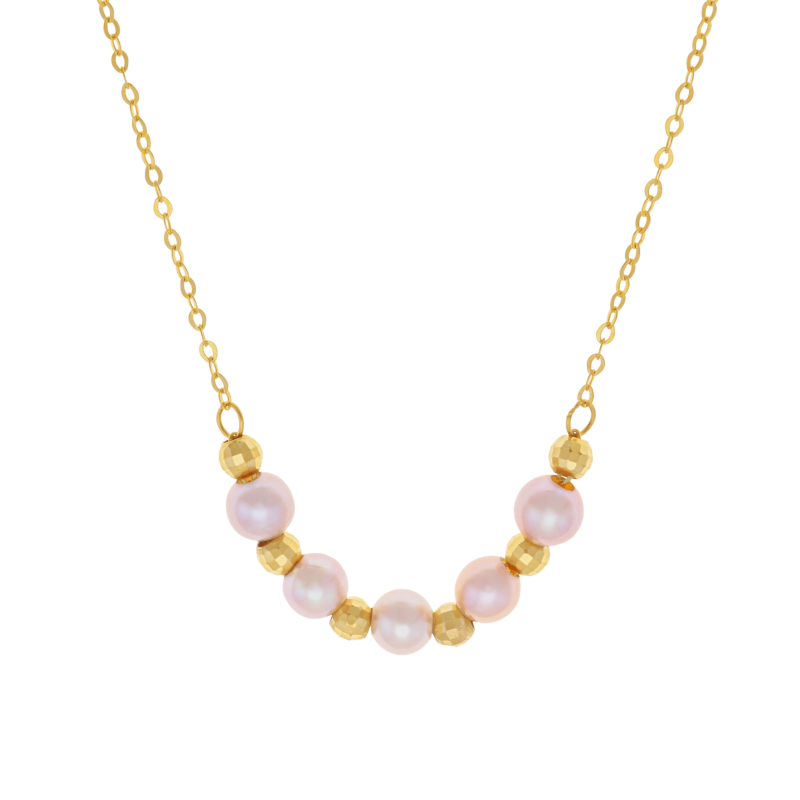 Collier en or jaune et perles de culture