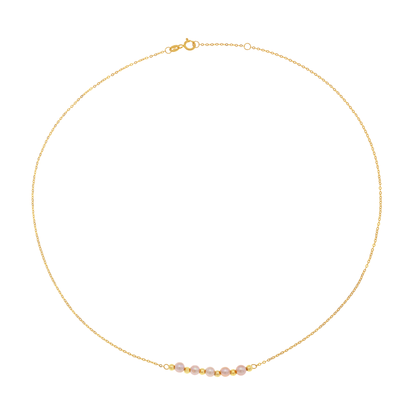 Collier en or jaune et perles de culture