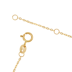 Collier en or jaune et oxydes de zirconium