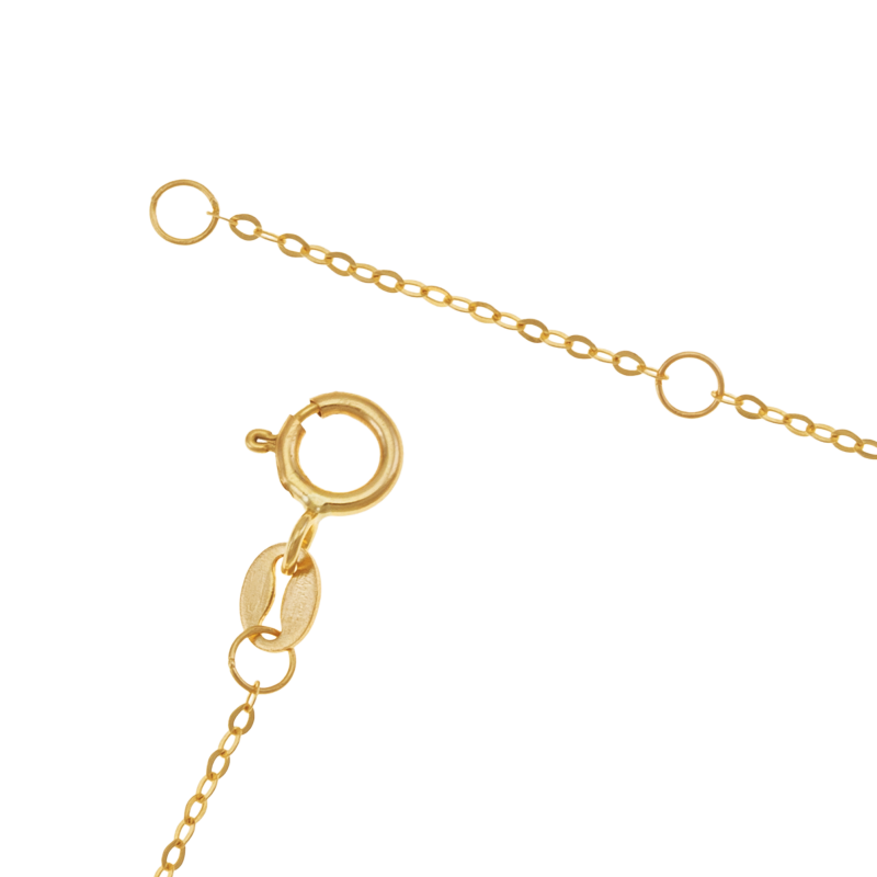 Collier en or jaune et oxydes de zirconium