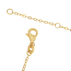 Collier en or jaune, perles de culture et pierres synthétiques