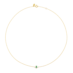 Collier en or jaune et rhodié, émeraude et diamants
