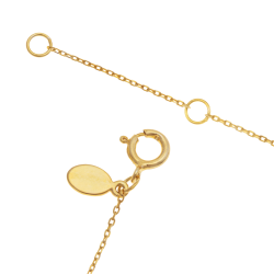 Collier en or jaune et rhodié, émeraude et diamants