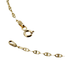 Chaîne en or jaune, maille marine