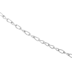 Chaîne en or gris, maille fantaisie