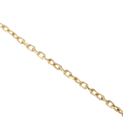 Chaîne en or jaune, maille forçat diamantée