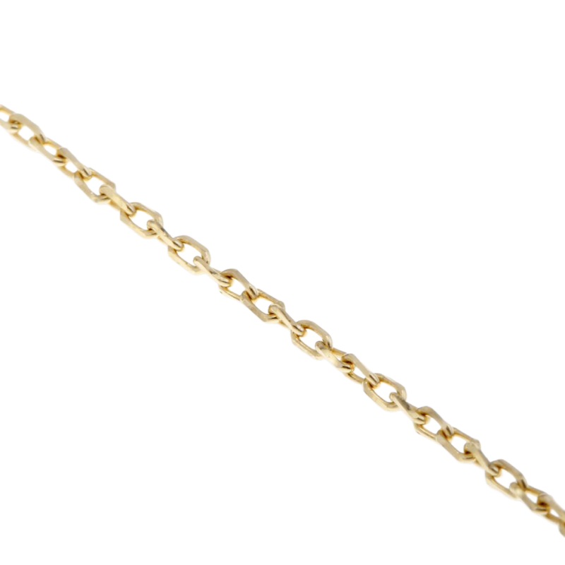 Chaîne en or jaune, maille forçat diamantée