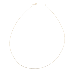 Chaîne en or jaune, maille forçat diamantée
