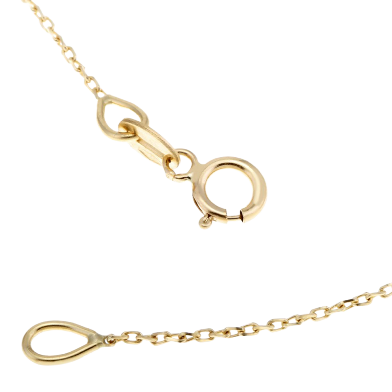 Chaîne en or jaune, maille forçat diamantée