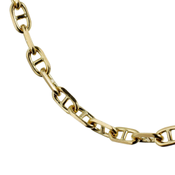 Chaîne en or jaune, maille marine forçat