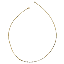 Chaîne en or jaune, maille marine forçat