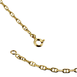 Chaîne en or jaune, maille marine forçat