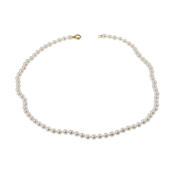 Collier en or jaune et perles de culture 5,5 - 6mm